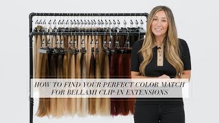 Find Your Perfect BELLAMI Silk Seam ClipIn Extension Color Match 2023 Edition [upl. by Ewold]