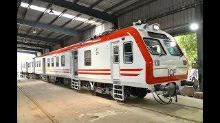 Train 18like MEMU train unveiled This is Indian Railways new train for short distance travel [upl. by Halyk]