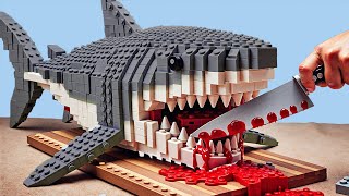 How to Make Pefect Massive Shark Recipe IRL  Lego Cooking Stop Motion vs ASMR [upl. by Aneert130]