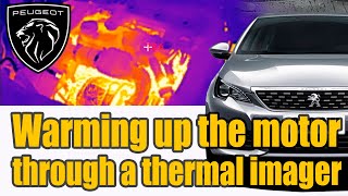 16 HDI heating through a thermal imager Peugeot 308 T9 [upl. by Pepe]