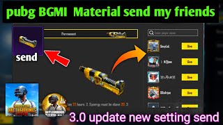 How to send material to friends BGMI pubg l transfer material to friends l send material to other [upl. by Cad815]