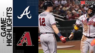 Atlanta Braves vs Arizona Diamondbacks FULL HIGHLIGHTS 16 MLB TODAY  MLB 2023  June 4 2023 [upl. by Cookie441]