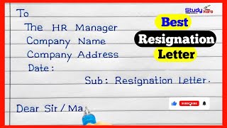 How To Write Resignation Letter  Sample Of Resignation Letter  Letter Of Resignation Format [upl. by Iegres]