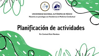 Planificación de actividades [upl. by Laney331]