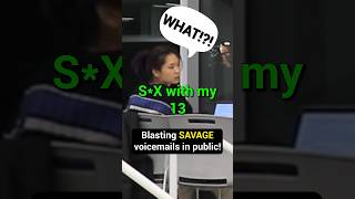 Blasting SAVAGE voicemails in public [upl. by Orthman]