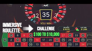 10000 Challenge at Immersive Roulette with my Roulette System [upl. by Eilac587]