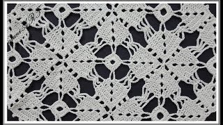 Crochet Square Tablecloth motif  How to Join motifs together [upl. by Jabon]