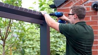 DIY Pergola Installation  Step by Step Instructions 2023 [upl. by Ariahay]