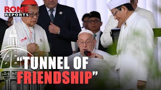 Pope Francis visits “tunnel of friendship” linking mosque and cathedral in Jakarta [upl. by Inkster312]