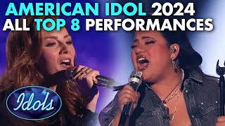 ALL AMERICAN IDOL TOP 8 PERFORMANCES 2024  Idols Global [upl. by Warder]