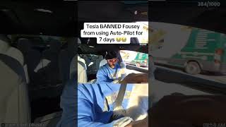 Fousey Gets Banned From Using AutoPilot In His Tesla shorts fyp viralvideos viral tesla [upl. by Onia]