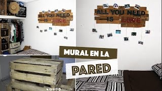 DIY Decora tu pared usando un huacal  ViernesconKarla [upl. by Drue660]