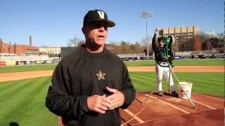 Bunting Drills Vanderbilt Baseball coach Tim Corbin uses ATEC Machines [upl. by Yelyah352]