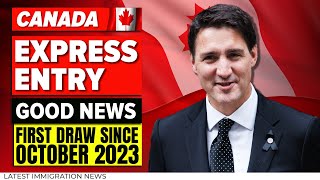 Canada Express Entry Good News first draw since October 2023  IRCC  Canada Immigration News [upl. by Sybley796]