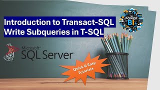 Intro to TSQL Part 04 Write Subqueries in TSQL 🔄📊 sql sqlserver tsql [upl. by Anema]