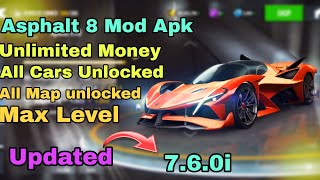 Asphalt 8 Mod Apk Unlimited Money All Cars Unlocked [upl. by Shanna]