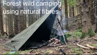 Wild camping using natural fibres and wool blankets [upl. by Sebastian]