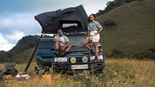 Camping at Chyulu Hills in a Land Cruiser 80 series with a rooftop tent [upl. by Lunsford]