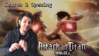 Shingeki no kyojin Season 2 Opening Reaction 進撃の巨人 Attack on Titan [upl. by Sochor]