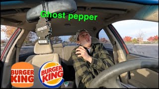 Burger King ghost pepper whopper and chicken fries review [upl. by Affra640]