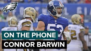 On The Phone Giants LB Connor Barwin  Philadelphia Eagles [upl. by Allecram]