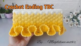 Crochet Tissue Box Cover ending Toturial Mengait bahagian ropol [upl. by Weide]