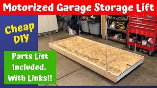 Motorized Garage Storage Lift Build [upl. by Hooper]