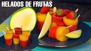 En dias CALUROSOS quedan PERFECTOS estos HELADOS DE FRESA Y MANGO [upl. by Omrellug]