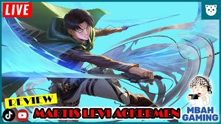 Review Skin Martis Levi Ackermen MLBB x AOT Mobile Legends Livestream Indonesia [upl. by Barbuto]