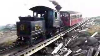 Cog Railway trains on Mt Washington NH [upl. by Noli]