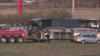 Team coverage Crash involving bus semi in Central Ohio leaves at least 6 dead [upl. by Nylorahs]