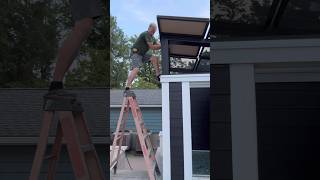 DRY FIT FIRST dryfit roof custom acrylic me retractableroof outdoorshower construction diy [upl. by Lynnett]