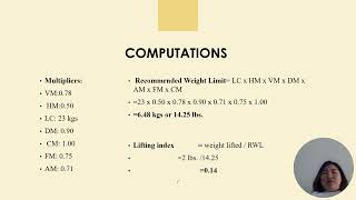 NIOSH Lifting Equation [upl. by Gosnell]