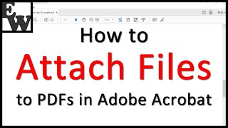 How to Attach Files to PDFs in Adobe Acrobat Older Interface [upl. by Nirot]