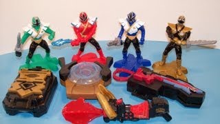 2012 McDONALDS SABANS POWER RANGERS SUPER SAMURAI SET OF 8 HAPPY MEAL VIDEO FULL COLLECTION REVIEW [upl. by Alexine]