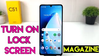 How To Turn on Lock Screen Magazine In Realme C51 [upl. by Suoivart]