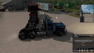 Reverse parking a front articulated low boy trailer in American Truck Simulator I can do anything [upl. by Ko]