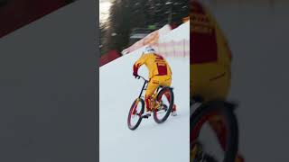 Riding A Bike On A Ski Slope 🥶 [upl. by Curt597]