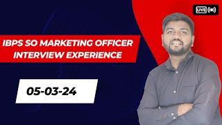 IBPS SO Marketing Officer Interview Experience [upl. by Ramoj655]