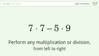Master Order of Operations Solve 7759 Step by Step [upl. by Salem301]