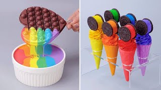 100 Satisfying Chocolate Cake Decorating Recipe  So Yummy Rainbow Cake Tutorials [upl. by Sakmar]