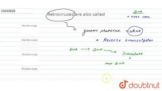 Retroviruses are also called [upl. by Wendeline]