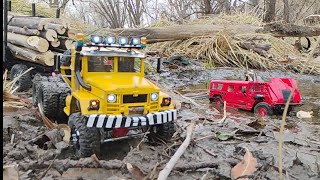 WPL B16 M35A2 RC Logging Trailer Scout Recovery [upl. by Baggs]