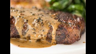 Steak with Creamy Peppercorn Sauce [upl. by Tnomed]