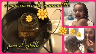 Cómo hacer una crema casera de manzanilla crema casera para aclarar el pelo  Marina Vega [upl. by Dilan353]