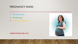 WHAT ARE SIGNS OF PREGNANCY [upl. by Sparke]