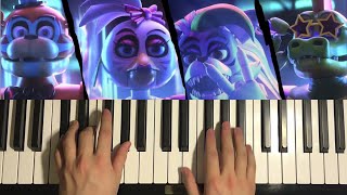 FNAF Security Breach  Elevator Music  Opening Theme Piano Tutorial Lesson [upl. by Rayle]