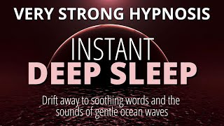 Deep Sleep Hypnosis Very Strong  Rapid Induction Into Sleep  Black Screen [upl. by Kartis]