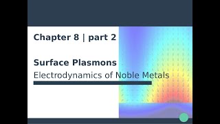 Nanophotonics amp Plasmonics  Ch 8  Surface Plasmons 22 [upl. by Danika941]