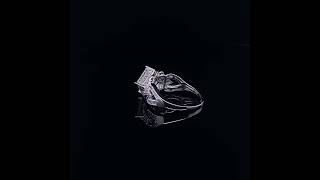 King Of Blings 050 CT Real Diamond Womens Sterling Silver White Ring Size 7 Square shape [upl. by Bridget733]